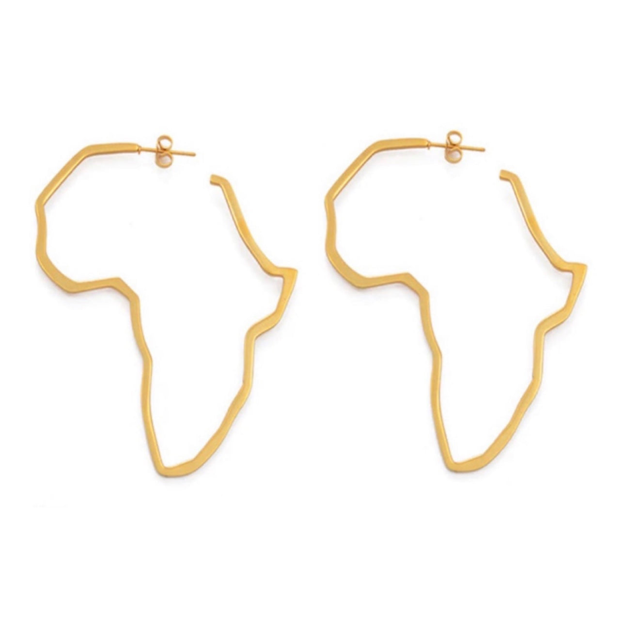 African Map Earrings